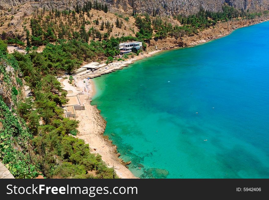 The coast of Peloponnese, Greece