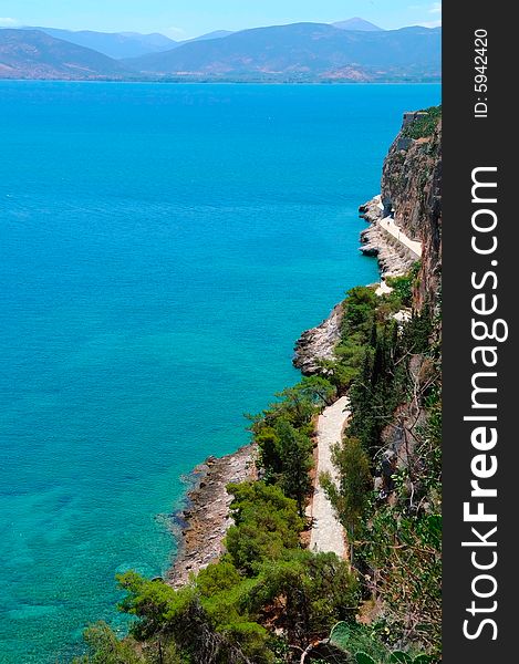 The coast of Peloponnese, Greece