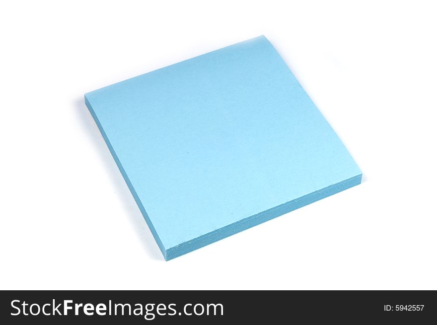 A photograph of blue sticky notes