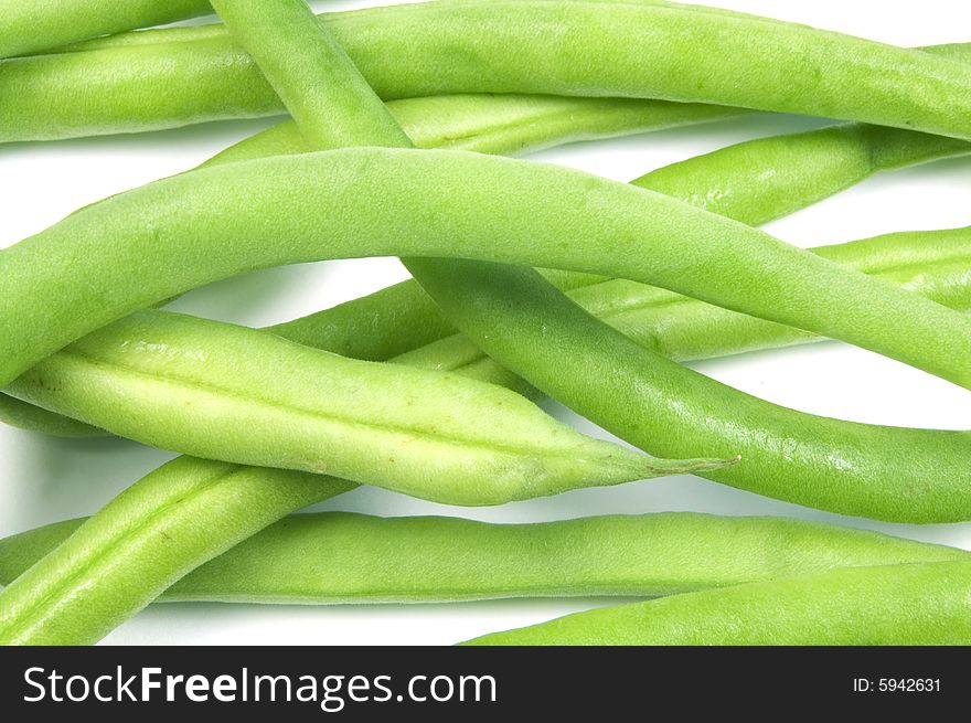 A closeup photograph of green beans. A closeup photograph of green beans