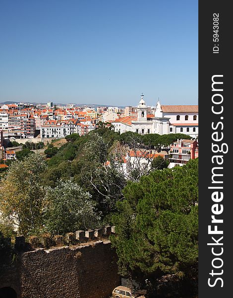 View of the city of Lisbon, Portugal.
