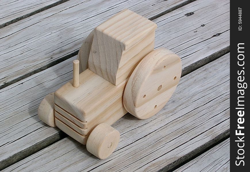 Wooden Toy Tractor