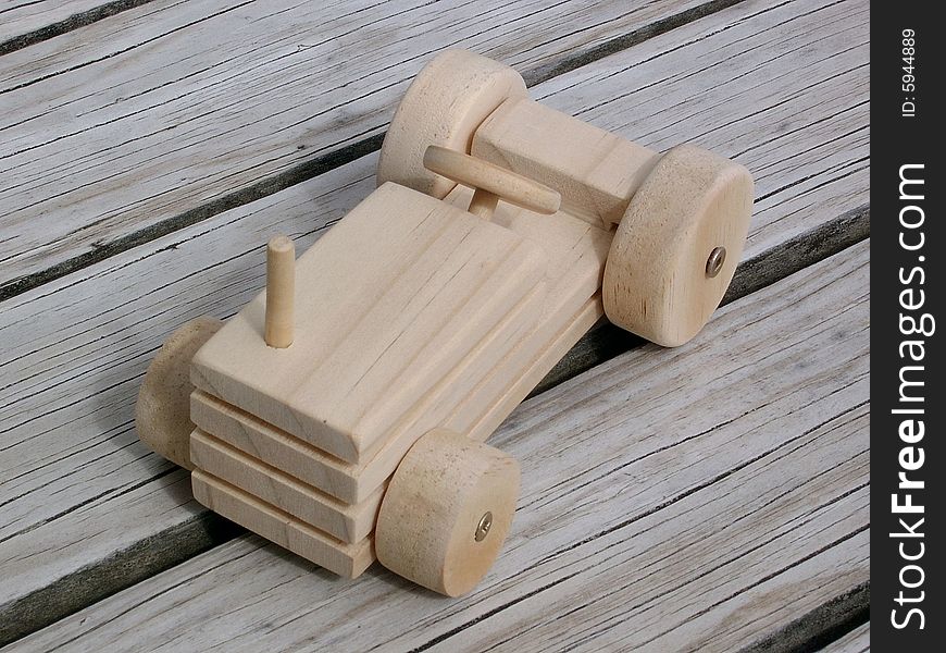 Wooden Toy Open Tractor