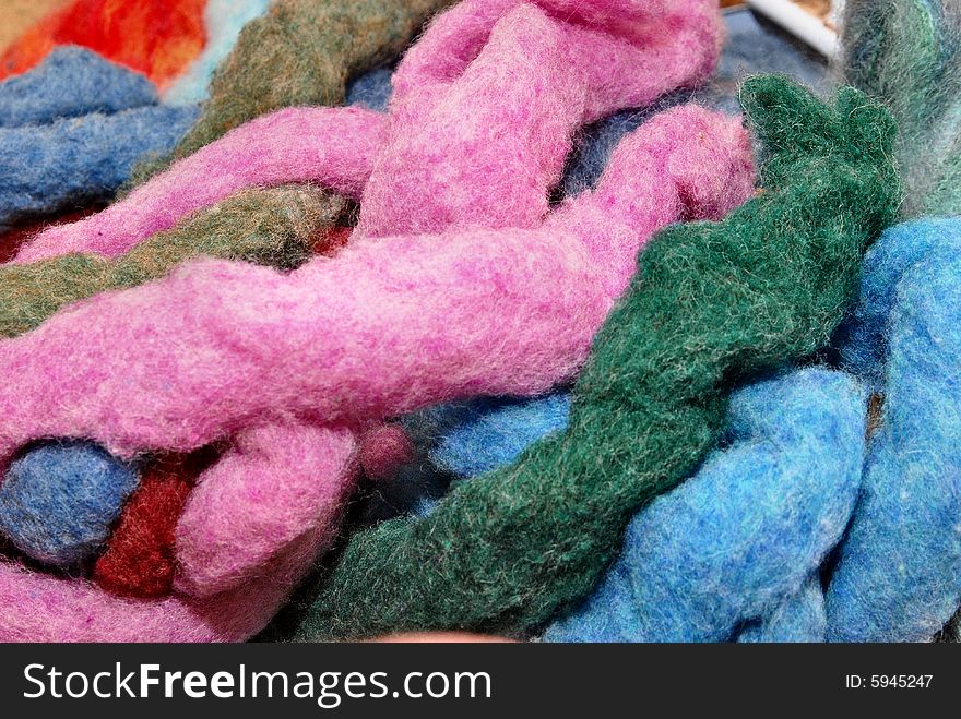 Photo of color wool pattern for color and form. Photo of color wool pattern for color and form