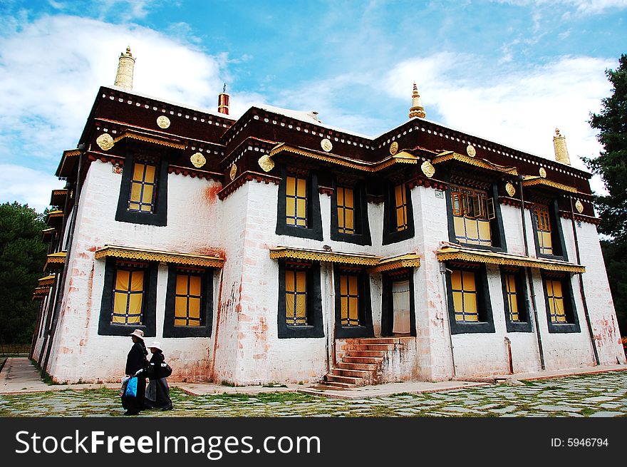 Dalai Lama's summer palace named Norbu Lingka in china tibet lhasa