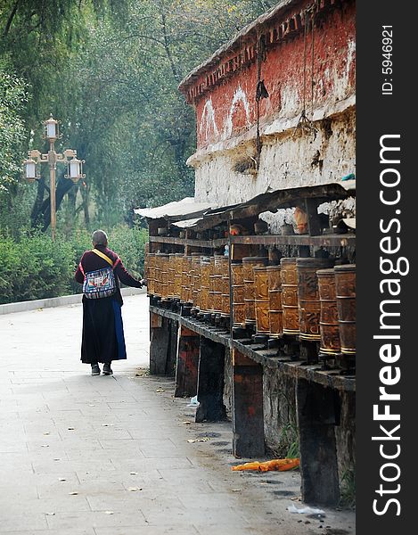 A nun from china tibet lahsa.