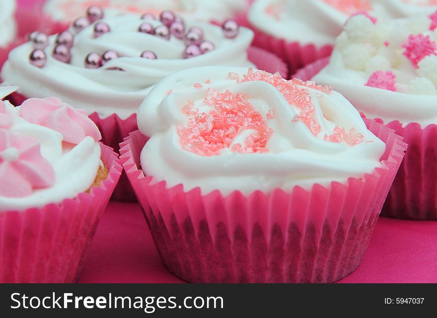 A shot of some home baked cupcakes. A shot of some home baked cupcakes