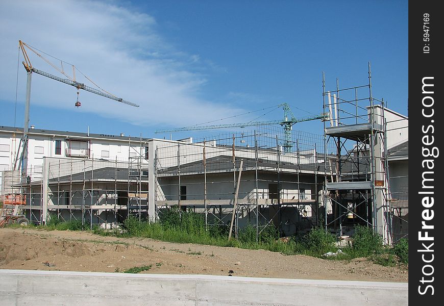 Construction site near Milan in Italy