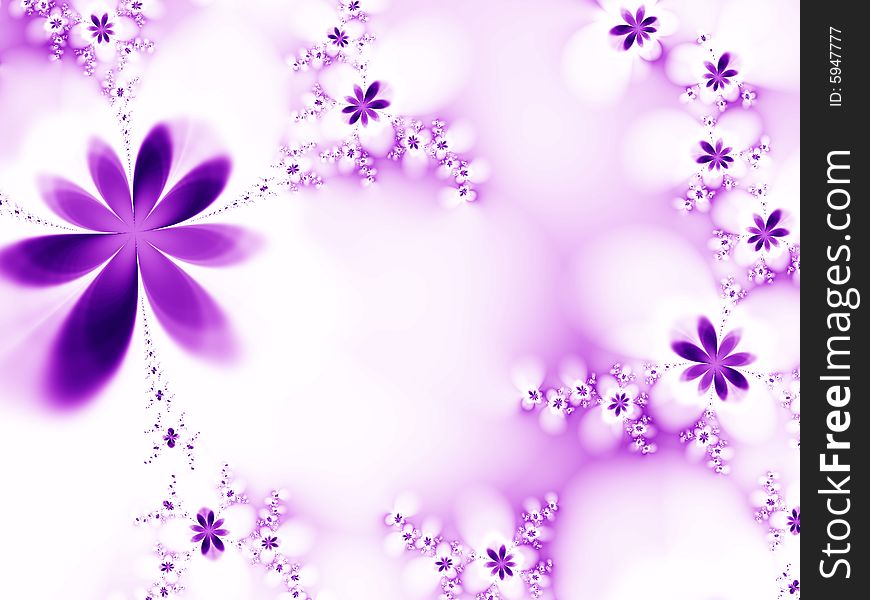 Violet flowers on white background. Violet flowers on white background