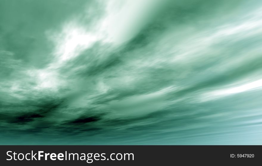 Dark thunderstorm clouds. 3d illustration