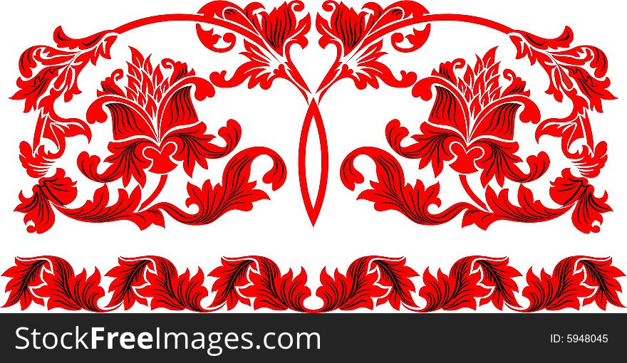 Vector illustration of red pattern. Vector illustration of red pattern