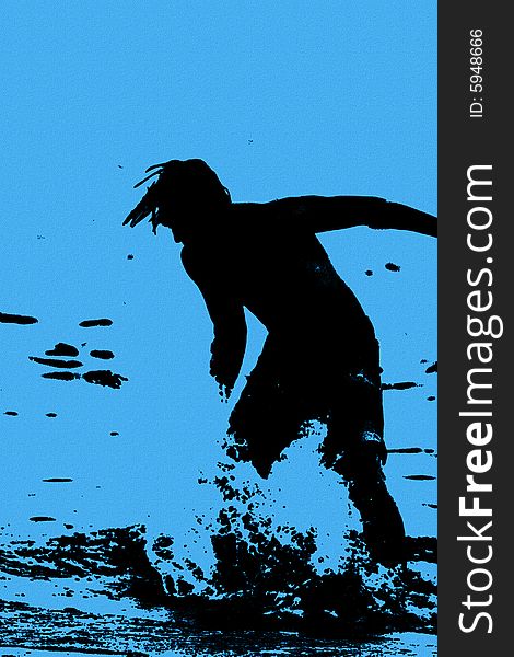 Photo of a skim boarder 
Created for a background. Photo of a skim boarder 
Created for a background