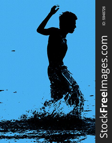 Photo of a skim boarder 
Created for a background. Photo of a skim boarder 
Created for a background