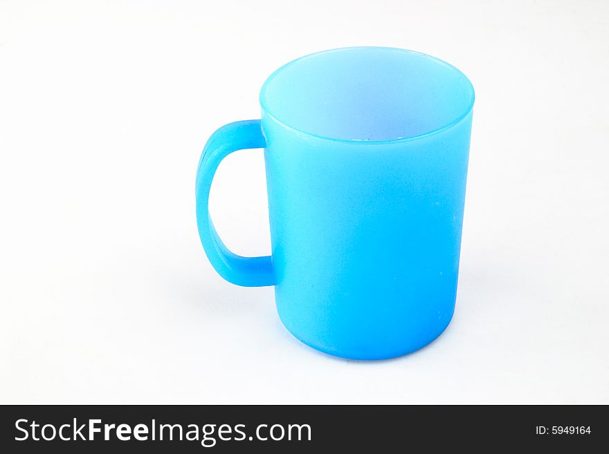 This is a blue cup.