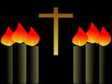 Candles And Cross Stock Photography Candles And Cross Stock Photography