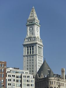 Historic Stone Church Clocktower Royalty Free Stock Photos Historic Stone Church Clocktower Royalty Free Stock Photos