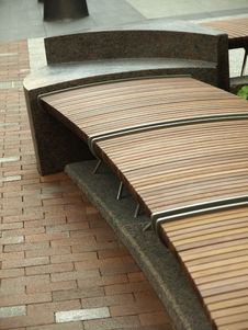 Wooden Slat Bench Royalty Free Stock Photos