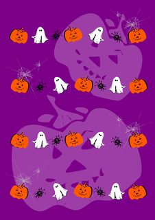 Halloween Seamless Pattern Stock Photos