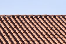 Tile Roof And Blue Sky Royalty Free Stock Photos