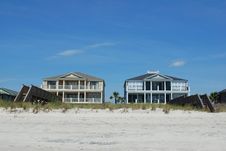 Two Beach Houses Royalty Free Stock Photo Two Beach Houses Royalty Free Stock Photo