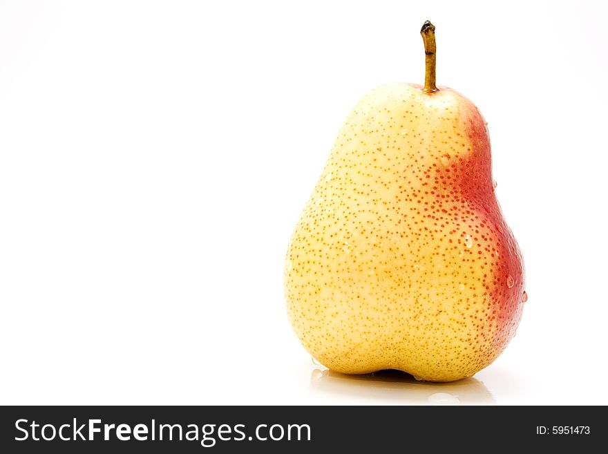 Isolated orange-red-yellow pear. Isolated orange-red-yellow pear