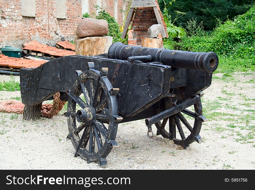 Historical cannon, color photo executed in poland