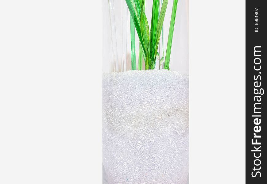 Glass,bits, clear, vase, green,crystal,stems,shiny,reflective, decorative,ornamental, white. Glass,bits, clear, vase, green,crystal,stems,shiny,reflective, decorative,ornamental, white