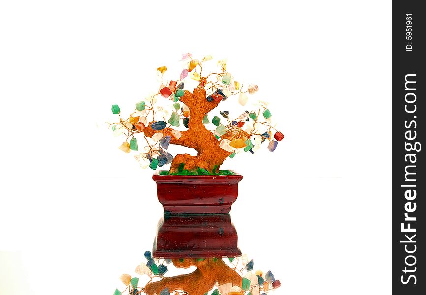 Prosperity charm semi precious stone gem tree. Prosperity charm semi precious stone gem tree