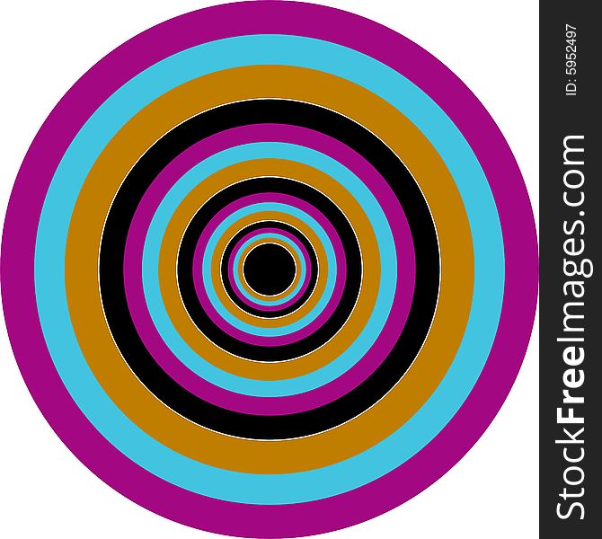 A scalable  illustration of a colourful circle target. A scalable  illustration of a colourful circle target.