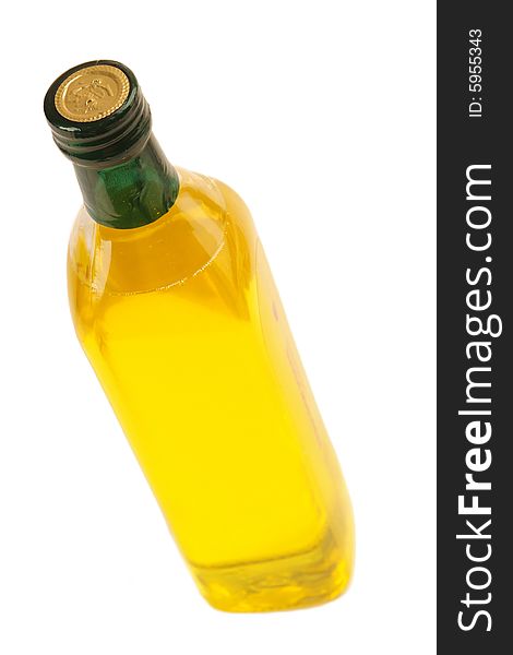 Glass bottle filled with cedar oil