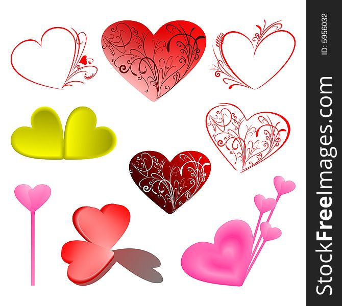 Set Vector Love Illustration