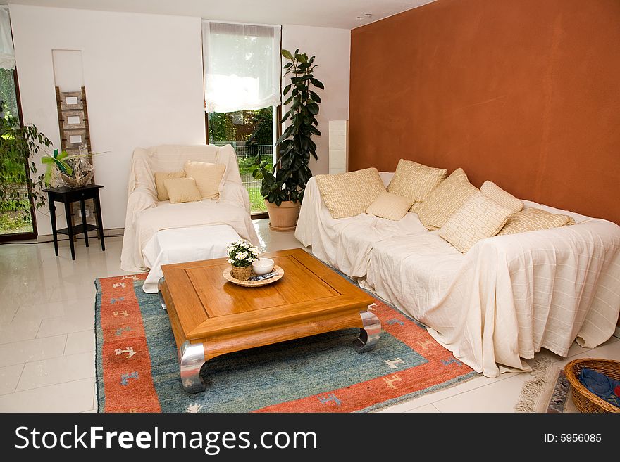 Interior of a modern living room.