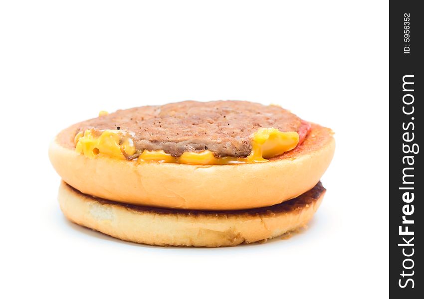 Cheeseburger Isolated On White