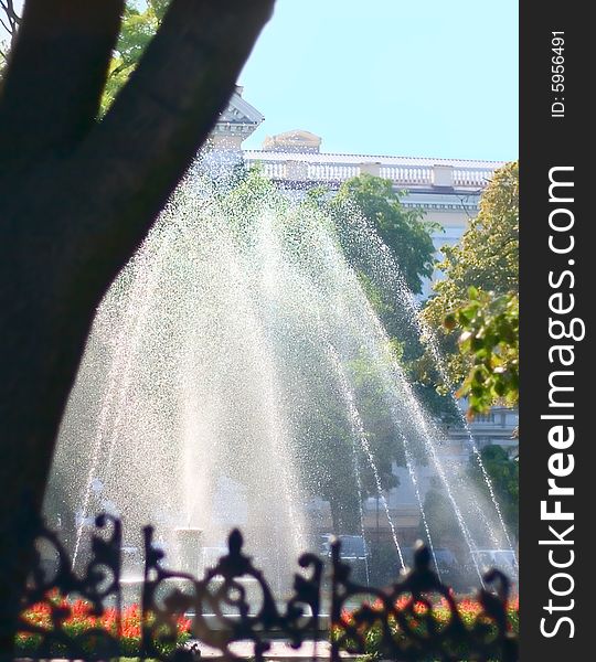 Fountain in park for your design