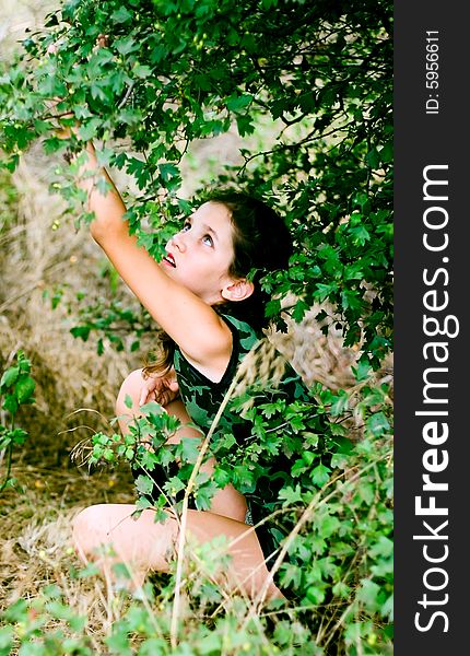 Beauty teen girl on nature for your design