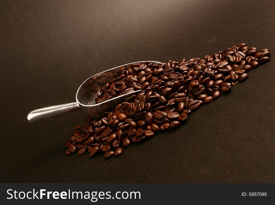 Coffee Beans And Scoop