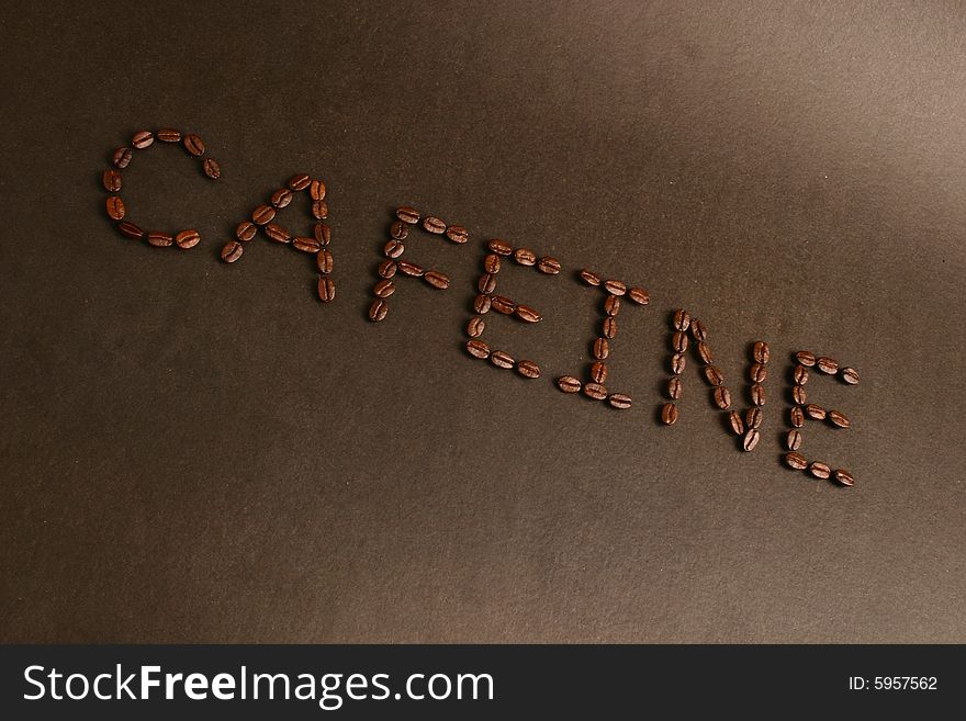 A word caffeine from a coffee beans