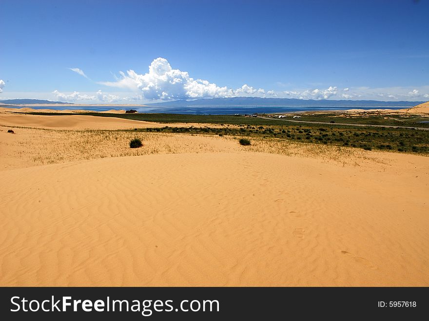 Qinghai Lake - The Island Of Sand