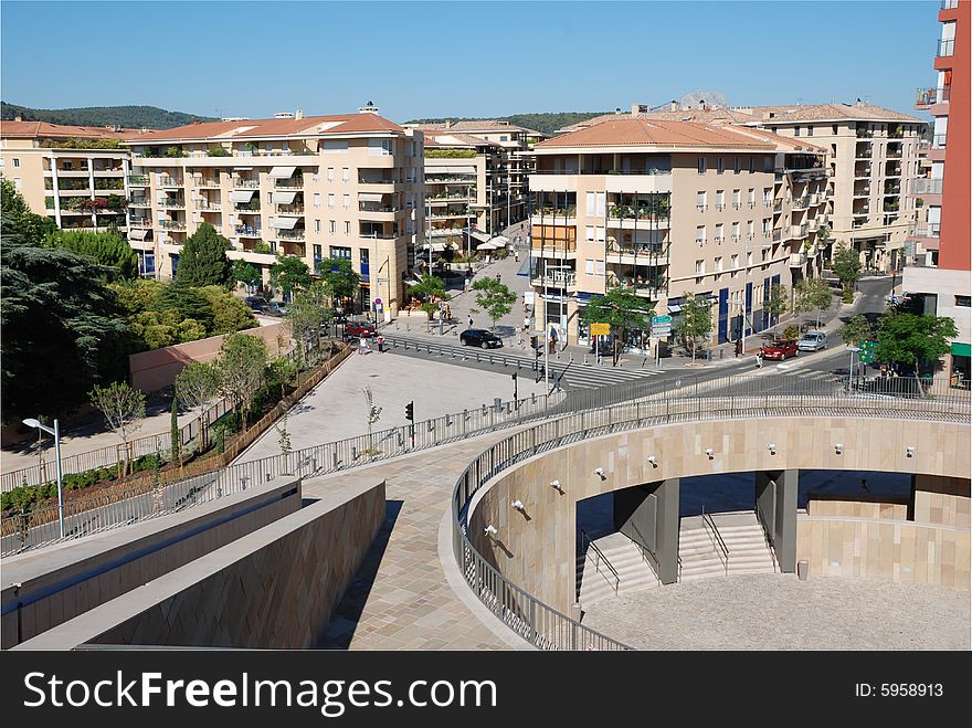 Aerial view of the city Aix en provence in the south of France. Aerial view of the city Aix en provence in the south of France