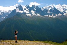 Viewing The Alps Stock Photography