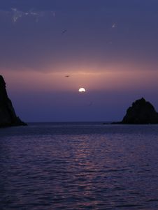 Palamarola Sunset Royalty Free Stock Photography