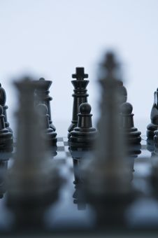Two King Chess Pieces Facing Off Stock Image Two King Chess Pieces Facing Off Stock Image