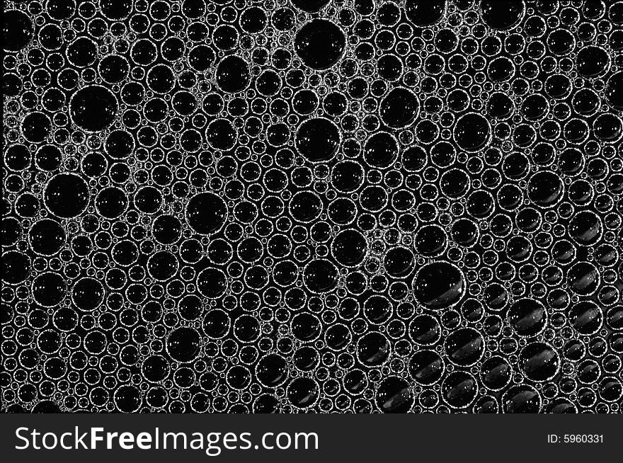 Graphic black and white image of soap bubble layer. Graphic black and white image of soap bubble layer