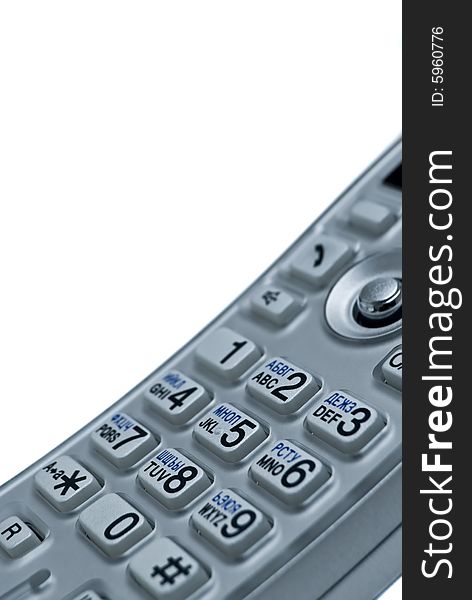 Telephone keyboard by a large plan