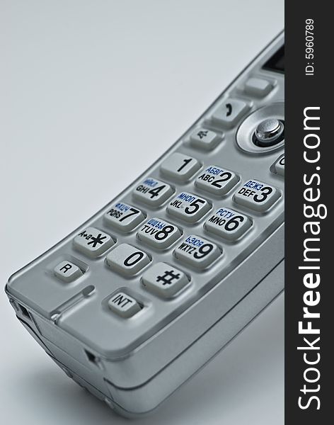 Telephone keyboard by a large plan