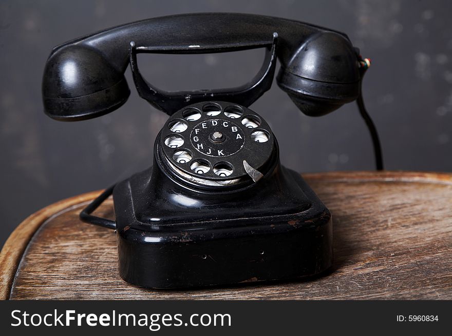 An image of retro telephone. Photographed in the studio. An image of retro telephone. Photographed in the studio.