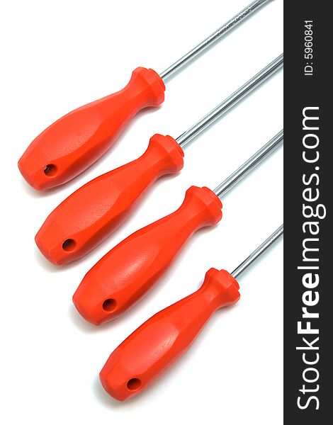 Set of steel screwdrivers