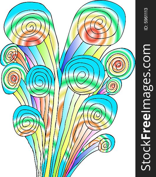 A fully scalable vector illustration of some spirals. A fully scalable vector illustration of some spirals.
