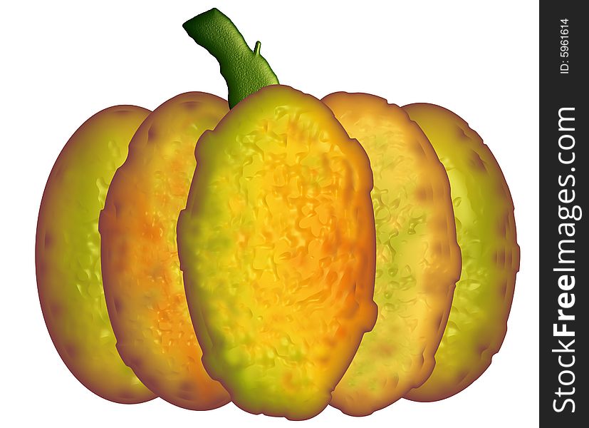 Lumpy rude pumpkin, bitmap image or clip art. Lumpy rude pumpkin, bitmap image or clip art
