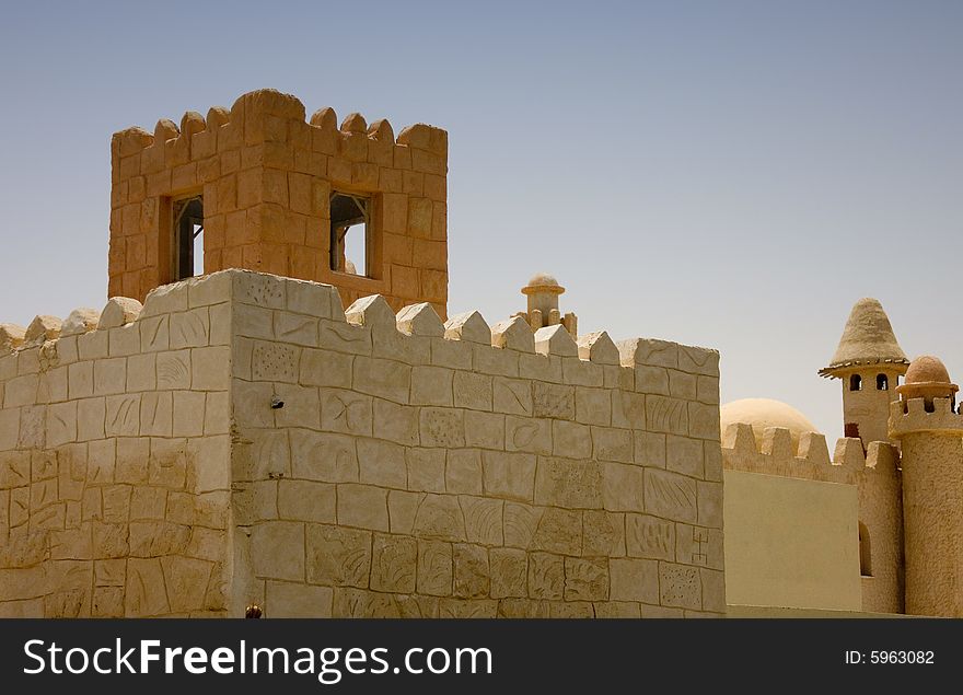 Castle tower in Africa, Tunisia.